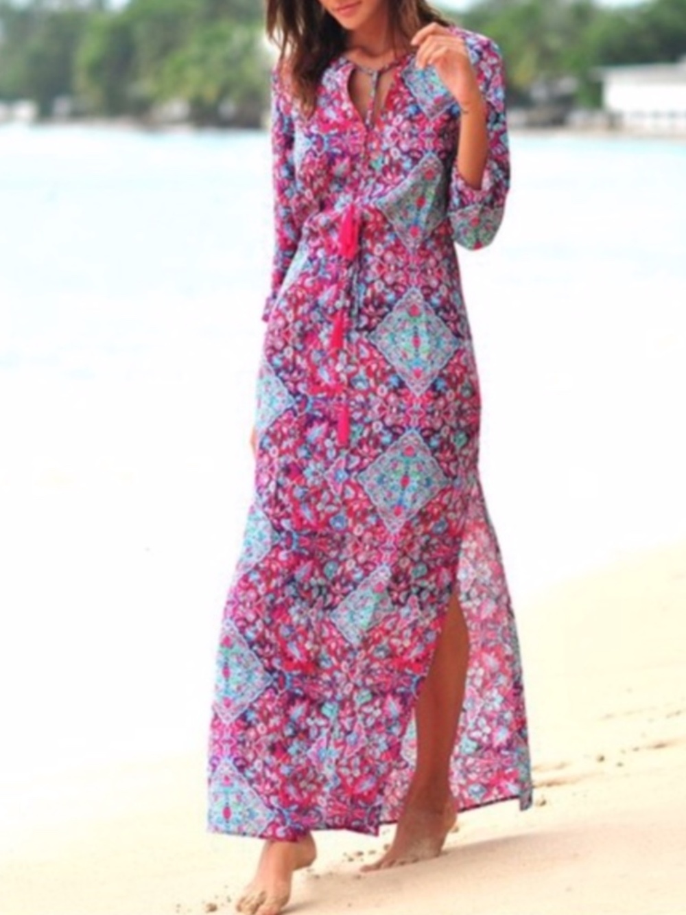 Seafolly Tapestry Long Line Casablanca Kaftan XL